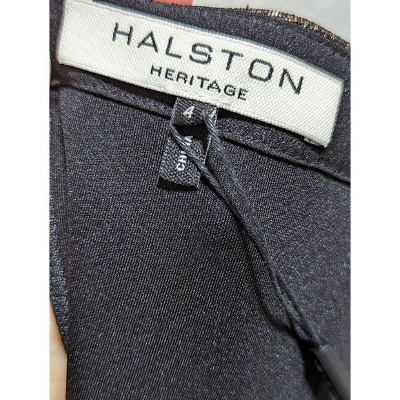 Halston Heritage Dress Size 4, NWT $525.00 Gold Off shoulder Cocktail Dress - Picture 5 of 9